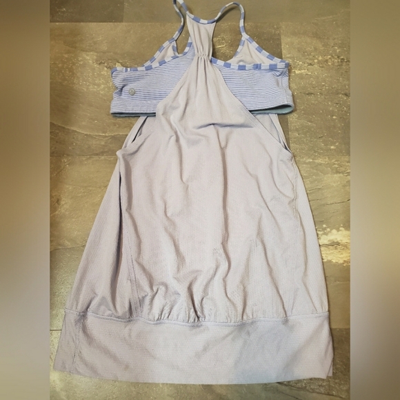 Lululemon No Limits Tank. 2 in 1 bra & tank. Bluish grey purple. Size 8. - Picture 6 of 10